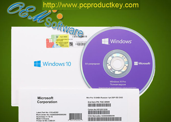 Ключа OEM Windows 10 коробки DVD активация испанского Pro глобальная