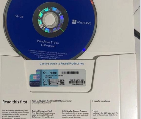Коробка пакета OEM стикера Coa выигрыша 11 ключевого кода активации Microsoft Windows 11